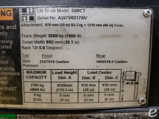 2014 Hyster S50CT