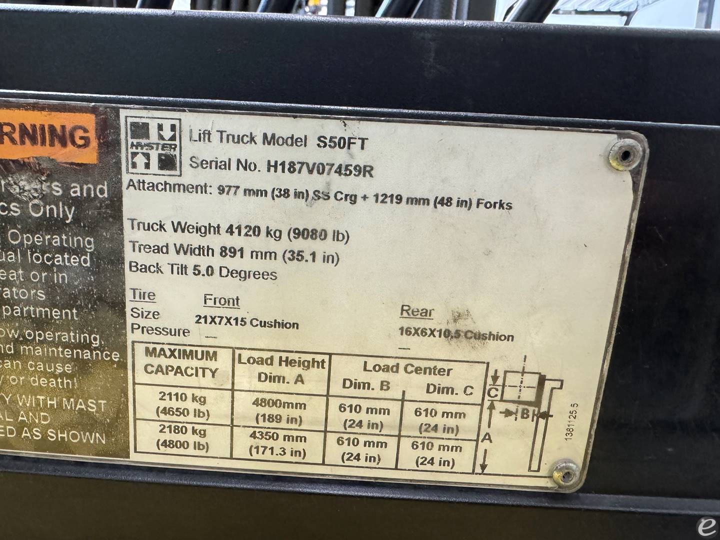 2017 Hyster S50FT