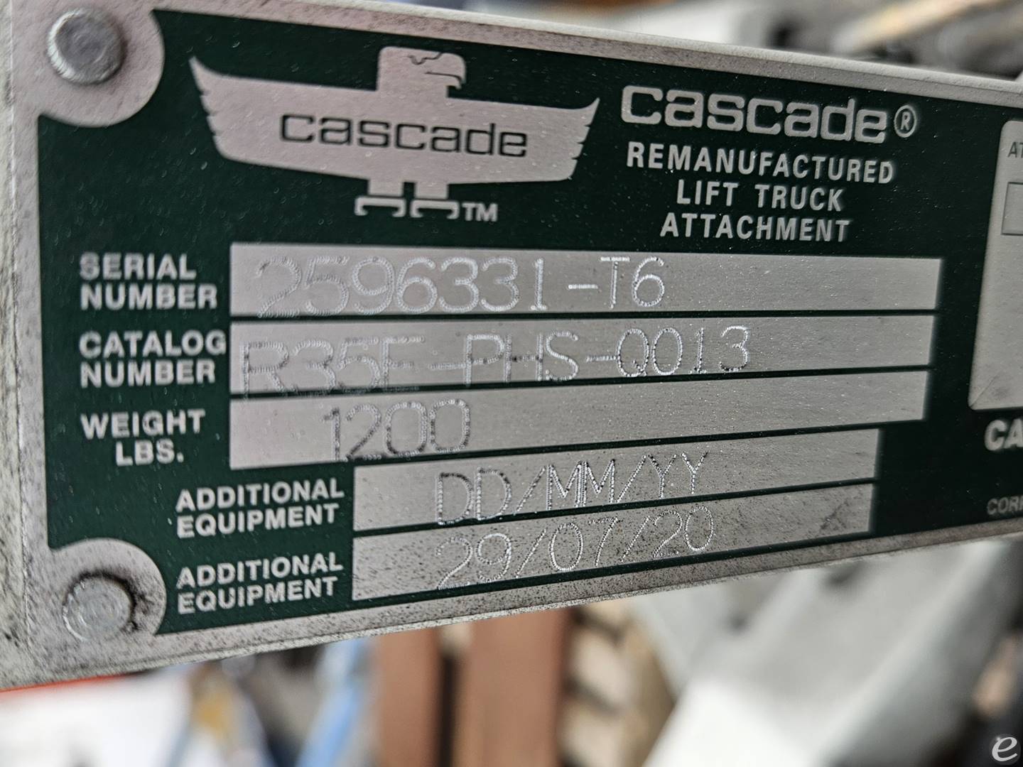 2020 Cascade R35E-PHS-Q013