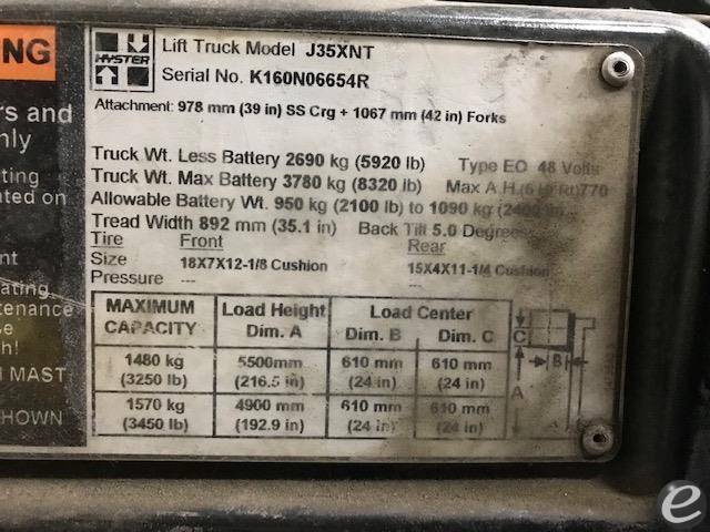 2017 Hyster J35XNT