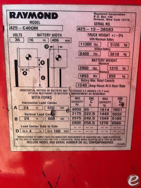 Raymond 425C40QM