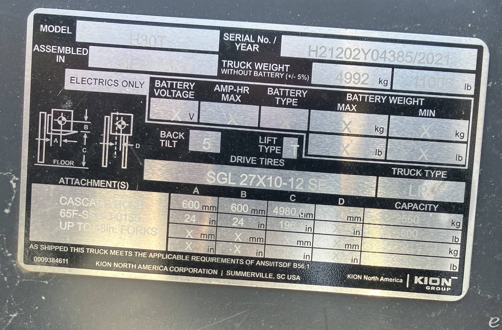 2021 Linde H30T