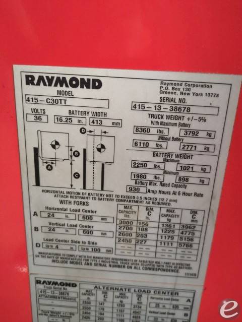 2013 Raymond 425-C30TT