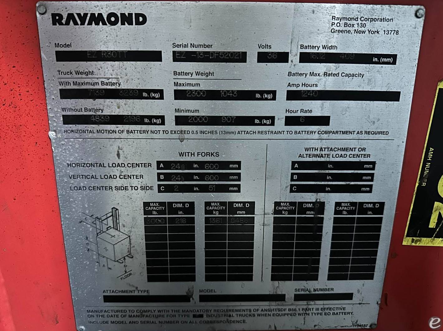 2013 Raymond EZ R30TT