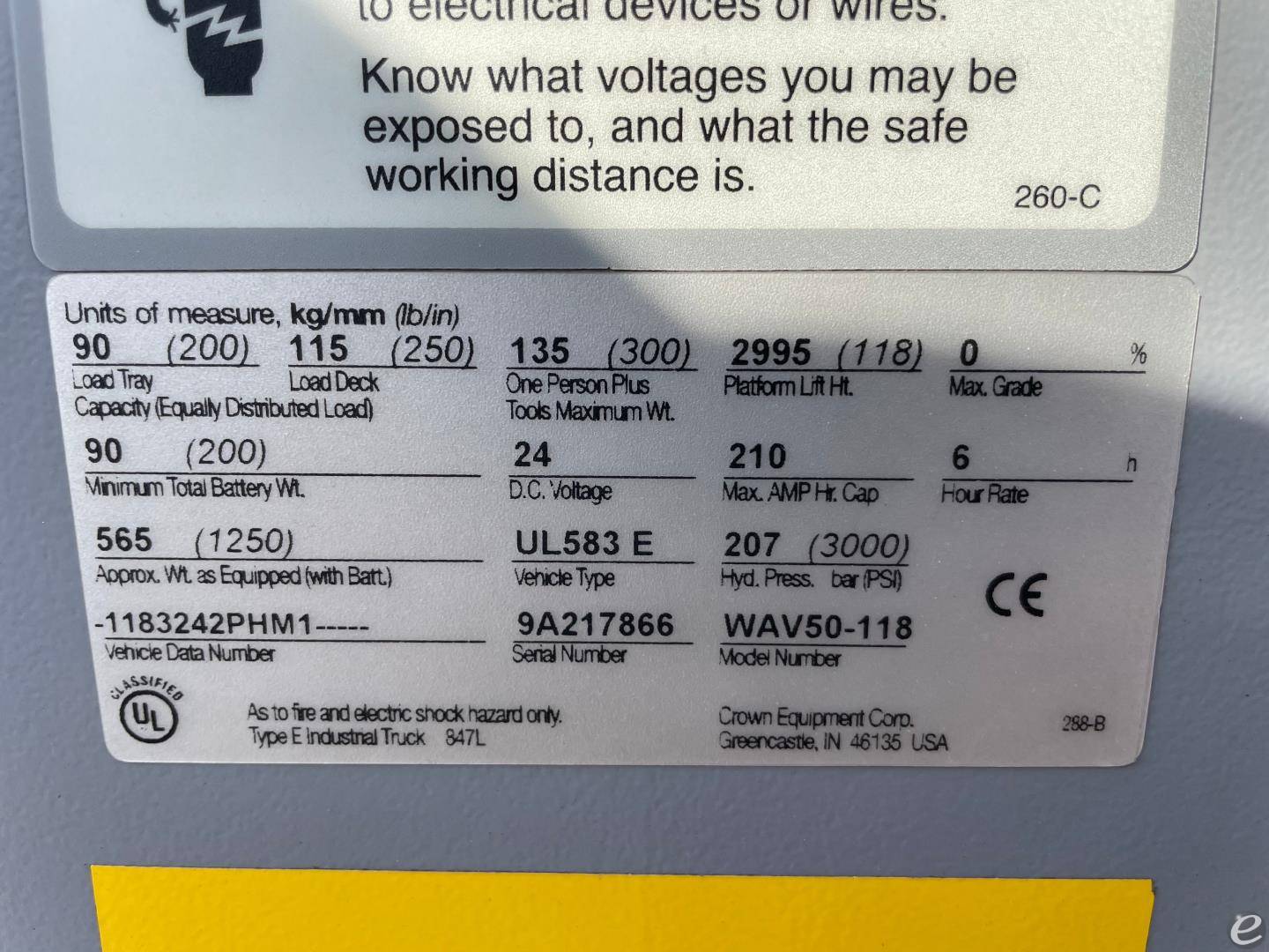 2015 Crown WAV50-118