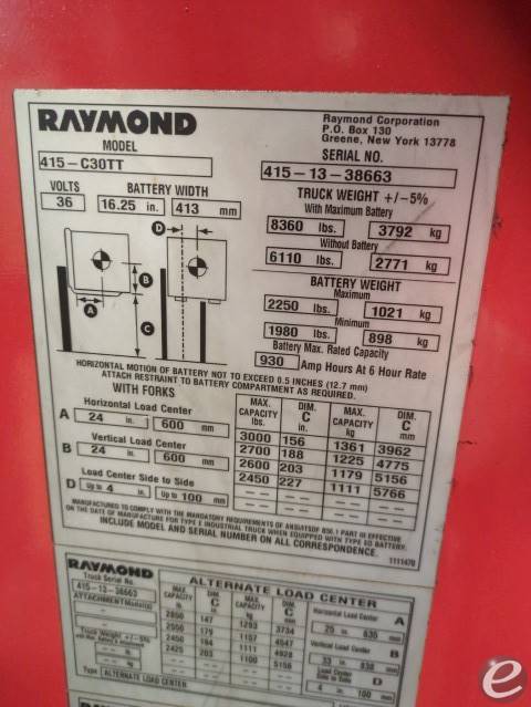 2013 Raymond 415-C30TT