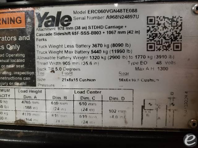 2020 Yale ERC060VGN48TE088