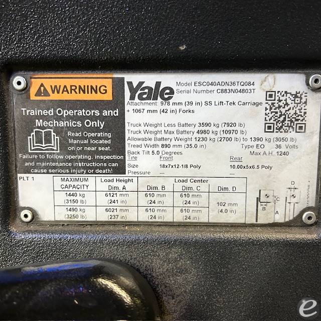 2019 Yale ESC040AD