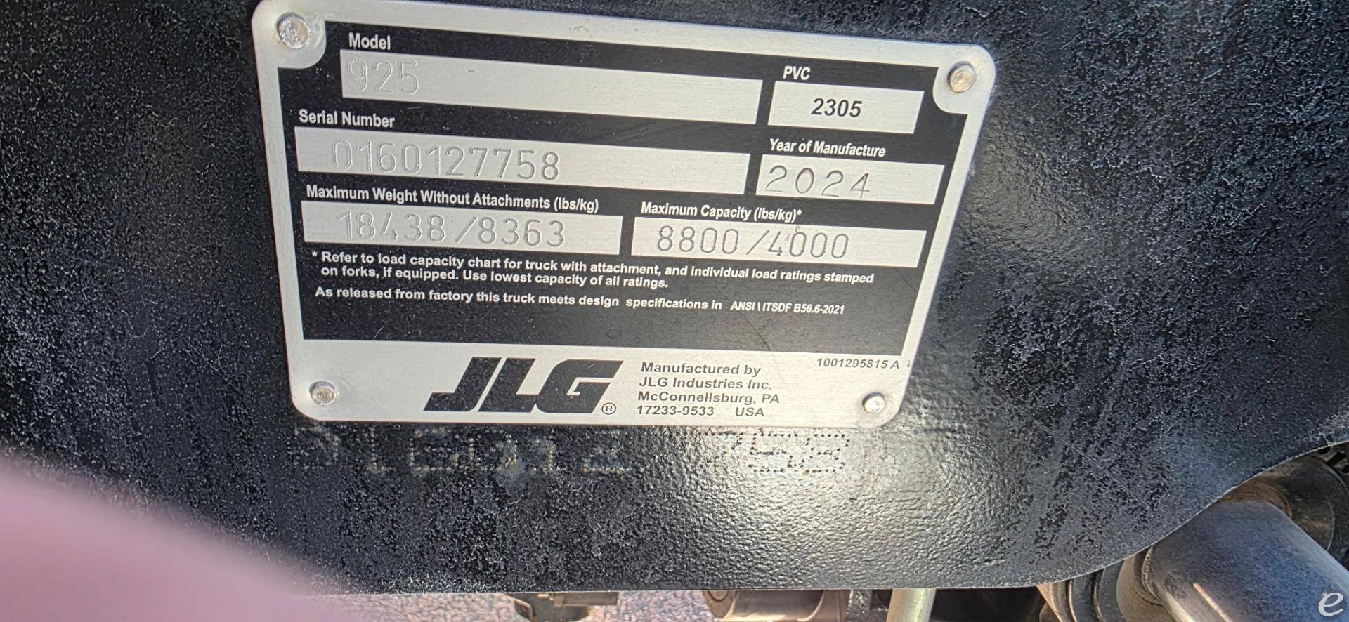 2024 JLG 925 Ag Telehandler