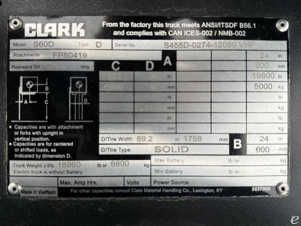 2025 Clark S60D