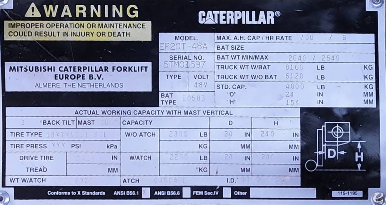 1997 Cat EP20T-48A