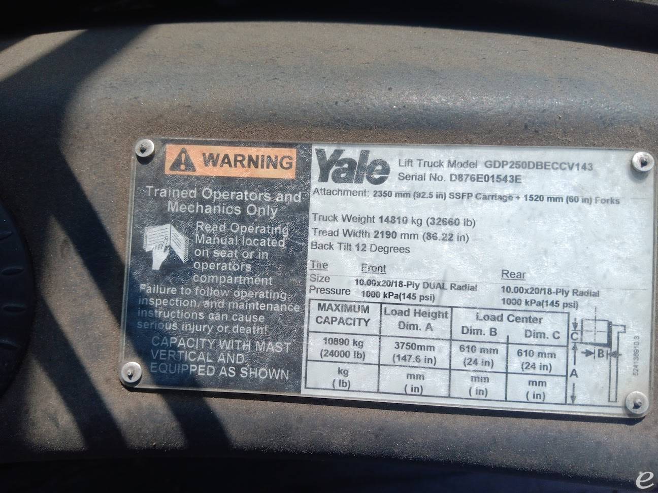 2007 Yale GDP250D