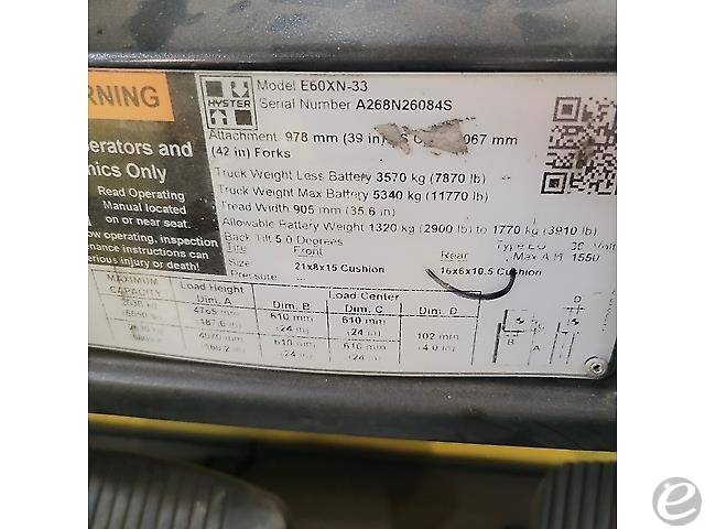 2018 Hyster E60XN