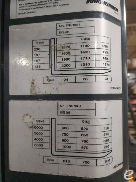 2010 Jungheinrich EKS 208