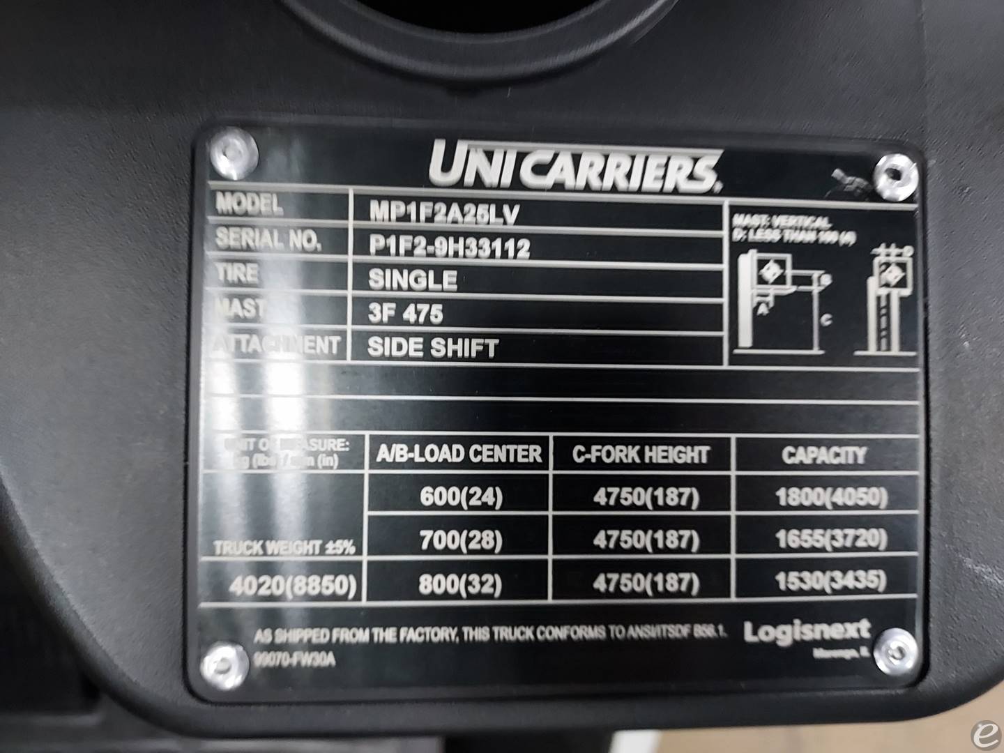 2024 Unicarriers PF50LP