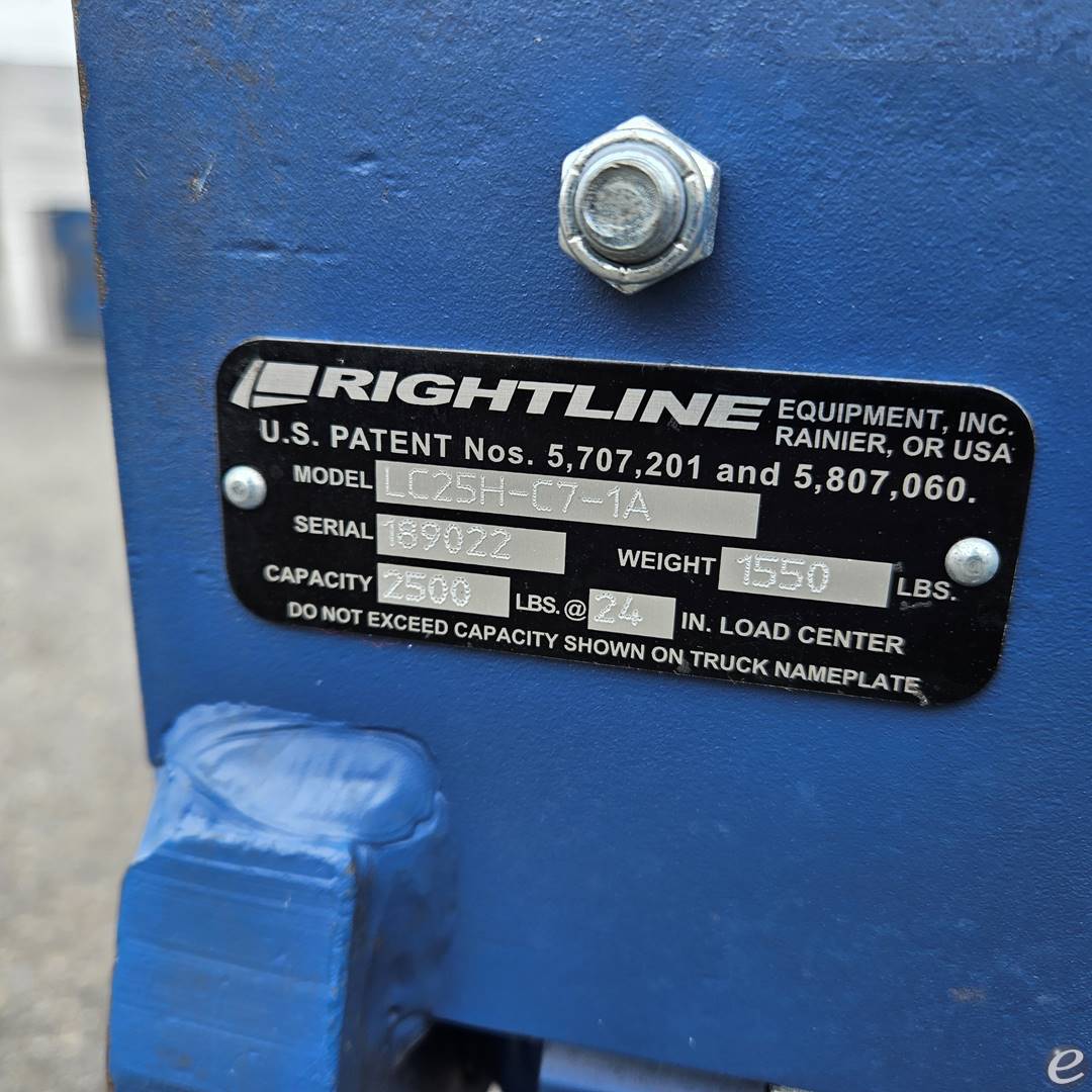 2018 Rightline LC25H-C7-1A