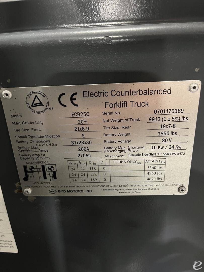 2018 BYD ECB25C