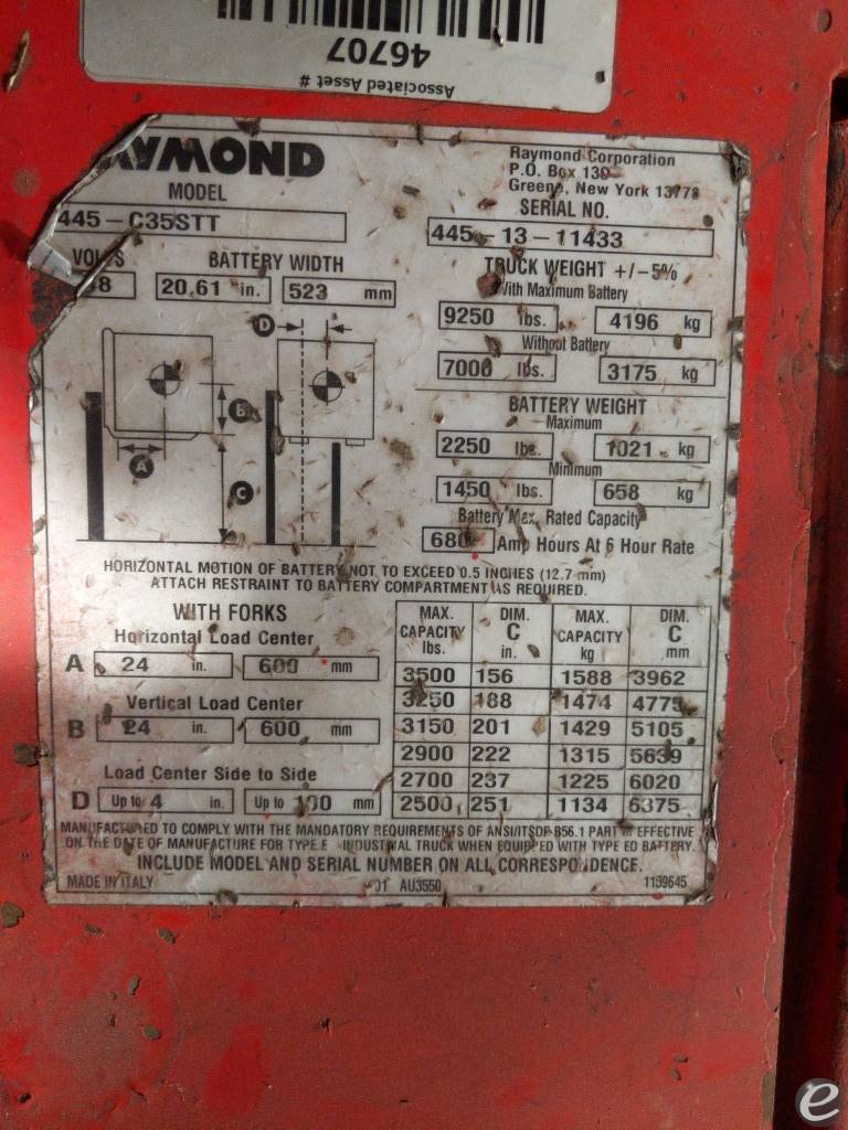 2013 Raymond 445-C35STT