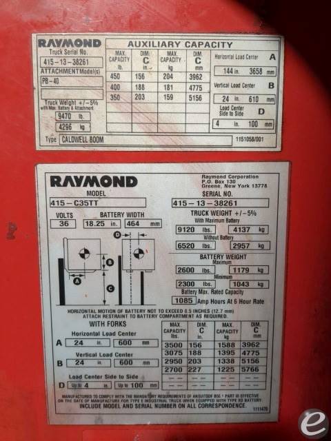 2013 Raymond 415-C35TT