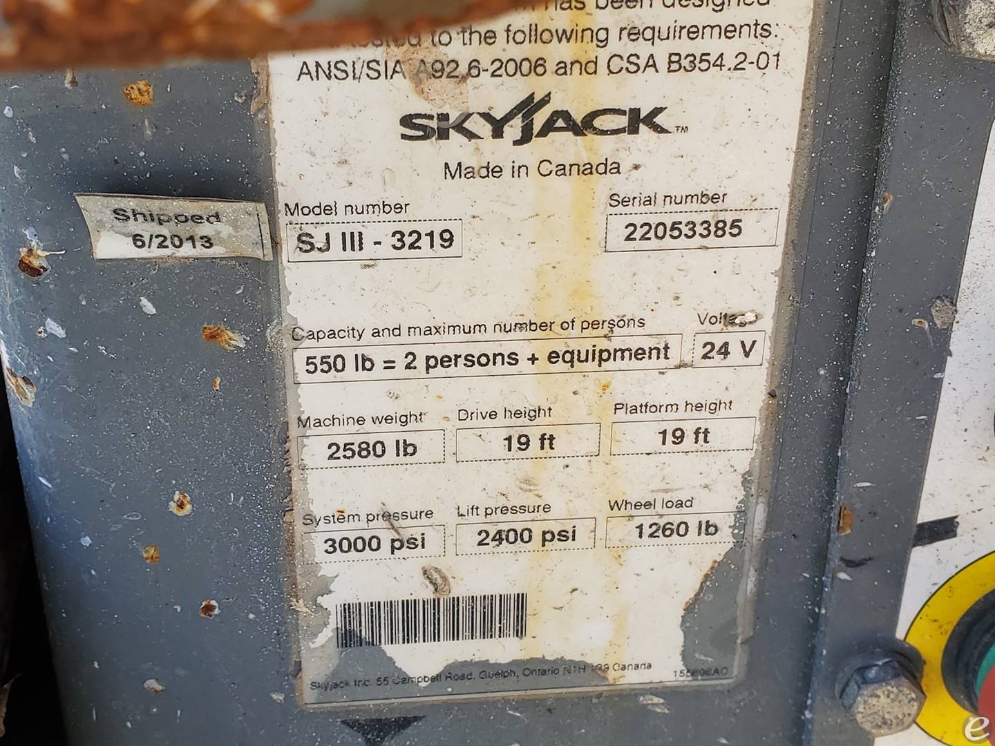 2013 Skyjack SJIII-3219