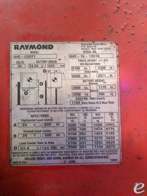 2016 Raymond 445-C35TT