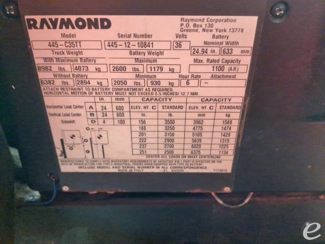 2012 Raymond 445-C35TT