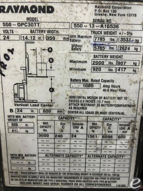 2013 Raymond 550OPC30TT