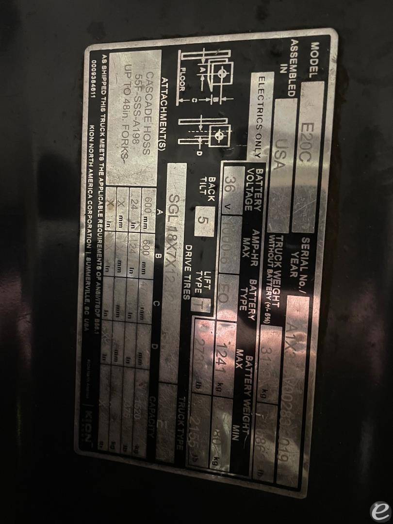 2019 Linde E20C
