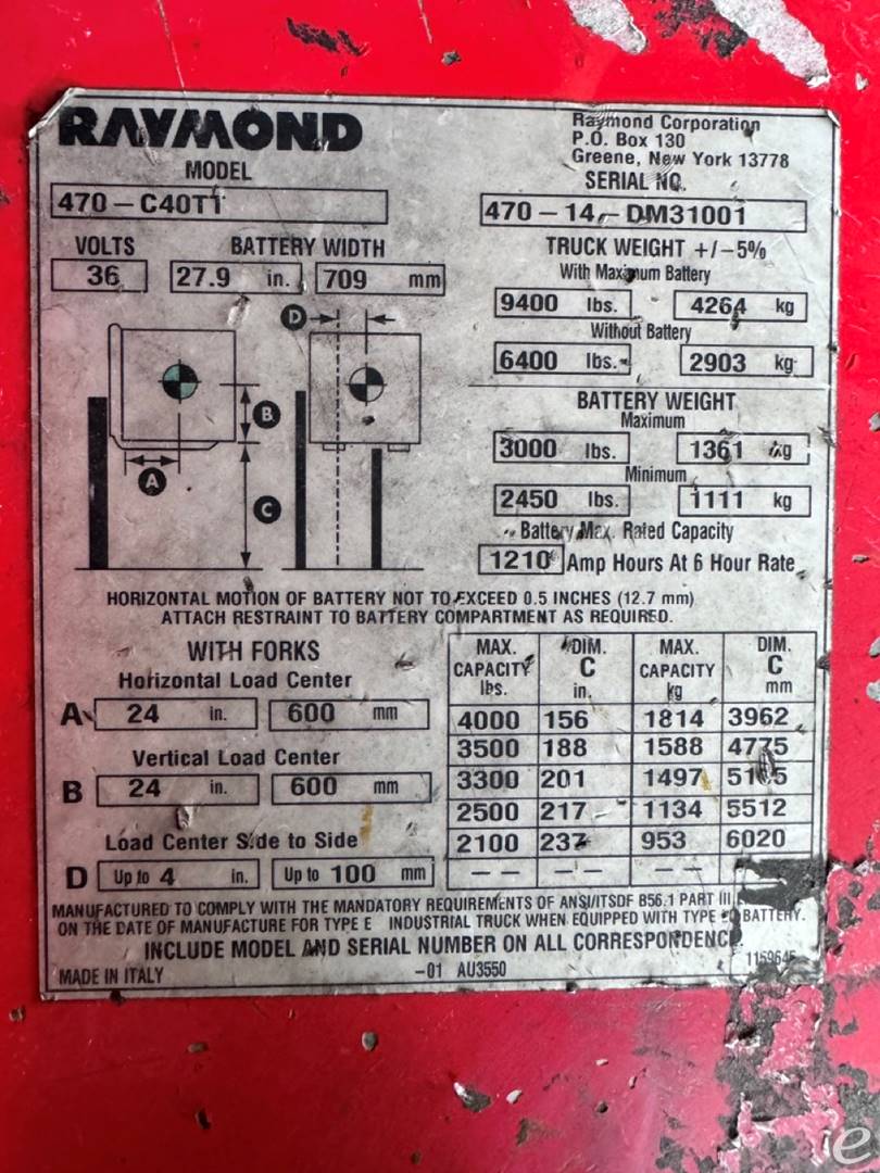 2014 Raymond 470-C40TT
