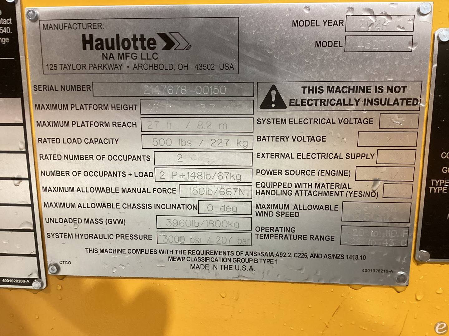 2024 Haulotte Group 4527A